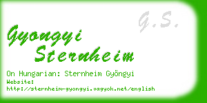 gyongyi sternheim business card